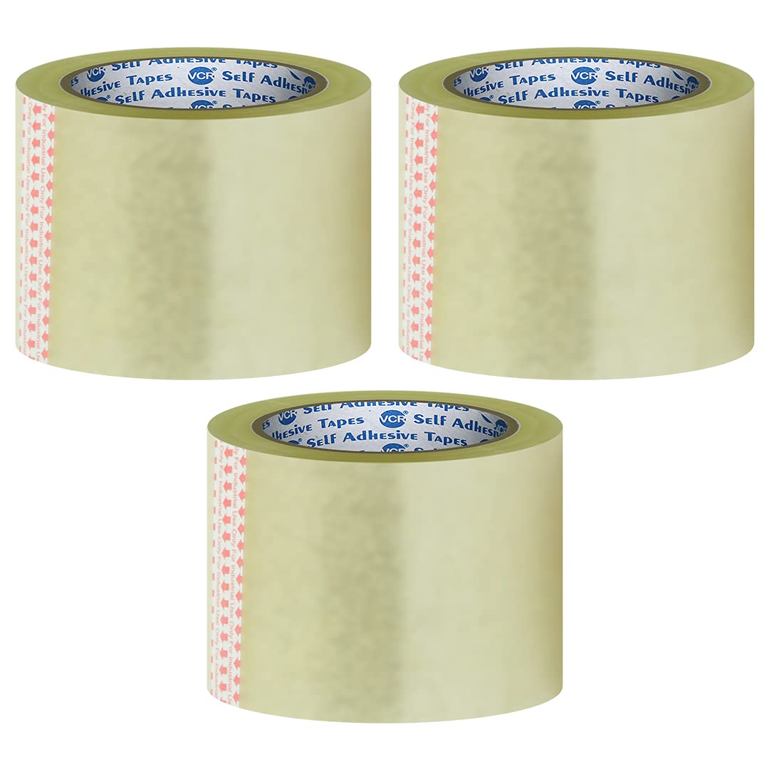VCR Self Adhesive Transparent Cello Tape - 300 Meters in Length - 96mm / 4" Width - 3 Rolls Per Pack - BOPP Industrial Packaging Tape for E-Commerce Box Packing, Office and Home use (B07RWV6QSV) Amazon Price History, Amazon Price Tracker