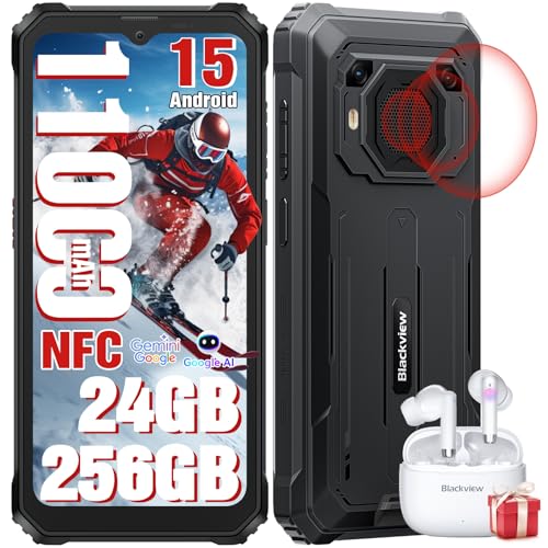 Blackview BV6200 Plus movil Irrompible (11000mAh)-24GB+256GB(TF 2TB), 90Hz 6,56' HD+ Teléfono Movil Android 15, Cámara AI, 98dB Altavoz, Dual 4G SIM/NFC/OTG/GPS/Huella Dactilar Móvil Irrompible