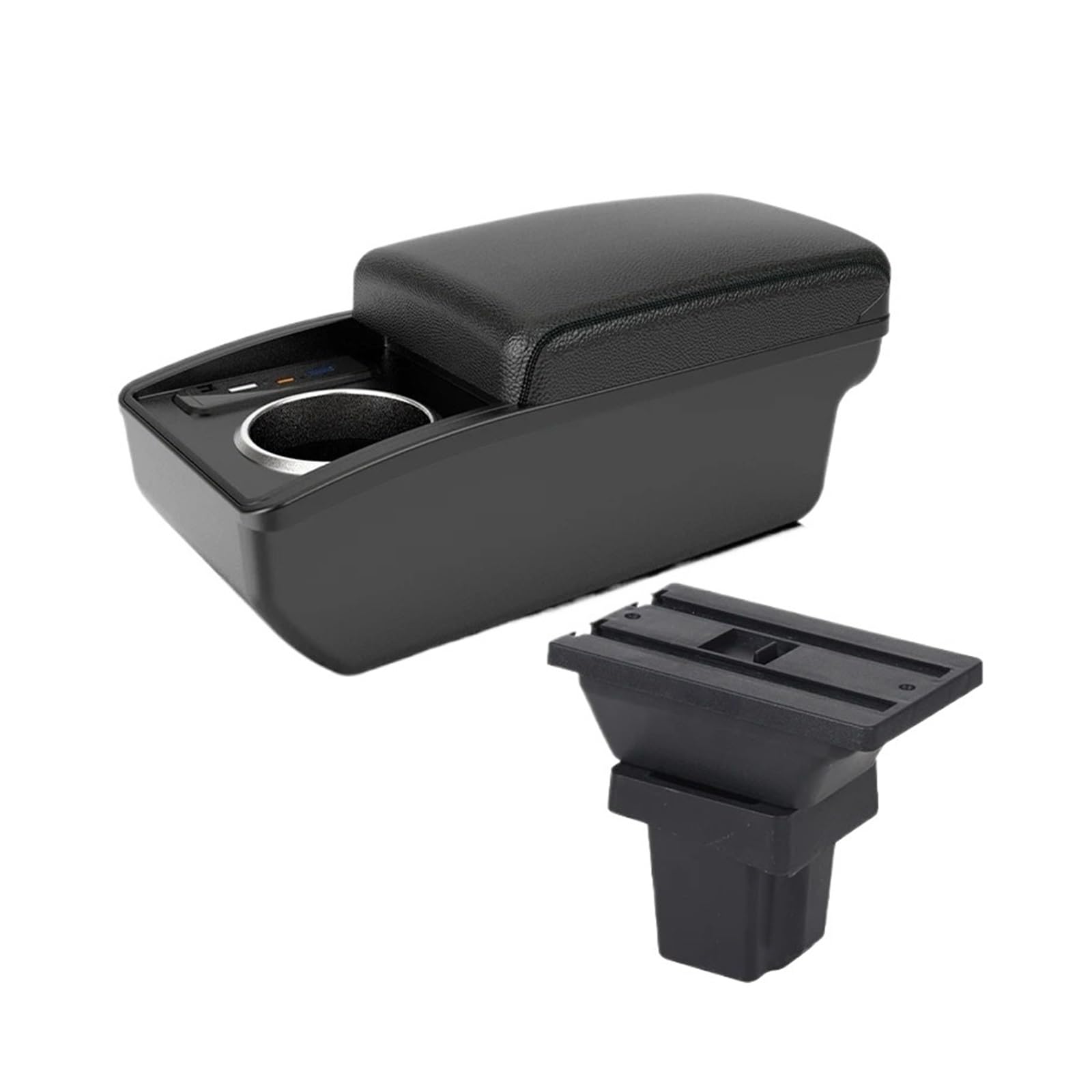 Umdjju B2 Black Line 6 Usb For Chevrolet For Trax For Tracker 2015 2016 2017 2018 Armrest Box Center Console Modified Car Storage Accessories Car Centre Console Armrest Box(B2 Black Line 6 Usb)