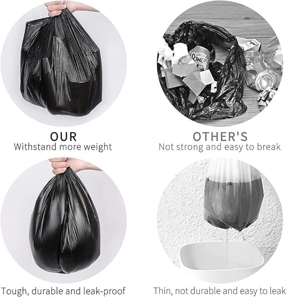 Image of SkyWare Garbage Bags, Extra Large - (29 x 39 Inches) - 10 Bags /Roll, 60 Count (Pack of 6, Black), Plastic