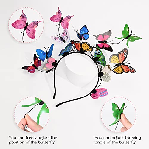 Deeka Butterfly Headbands Fascinators Hat Costume Crown Colorful Handmade Headpiece For Women And Girls thumb #1