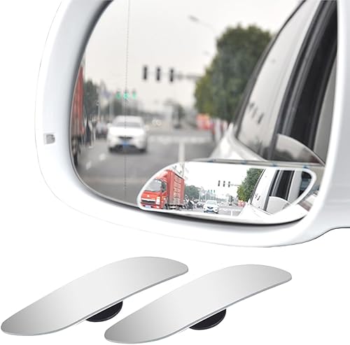 Paquete de 2 espejos de punto ciego, espejo convexo para automóvil, espejo de punto ciego para automóvil, espejo lateral para espejo retrovisor,