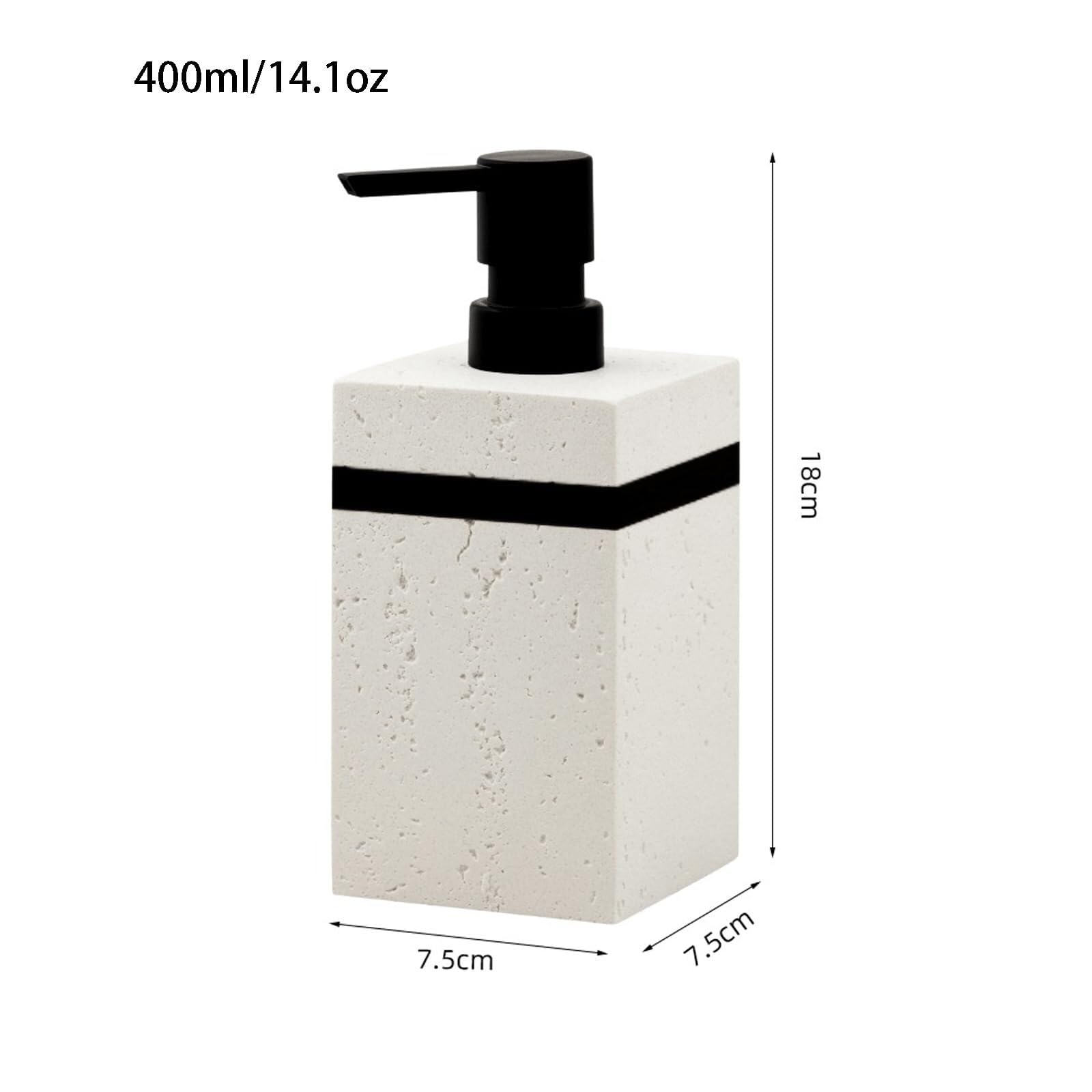 Dispenser di sapone da appoggio Grazioso piatto di plastica for bagno e cucina con pompa beige opaco, nuova casa Complementi d'arredo e accessori(D)