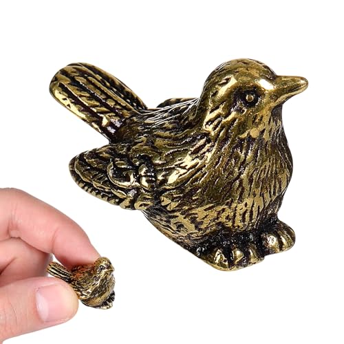Ornamento a forma di passero: con un design dall'aspetto elegante, la delicata statuina del passero è un piccolo decoro creativo per uccelli