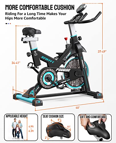 Pooboo EBIKE Exercise Bike Adjustable Resistance Cardio Workout Indoor Fitness Bike W/Lcd Monitor Adjustable Seat Straps Foot Pads Home Office Fitness Training Workout thumb #5