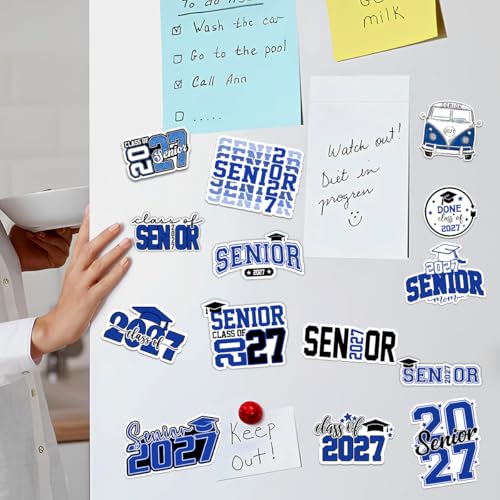(16pcs-3in) Senior 2027 Sticker Stickers Cute Graduation Girls Boys Set Fun by Vybonz - Used condition - Image 8