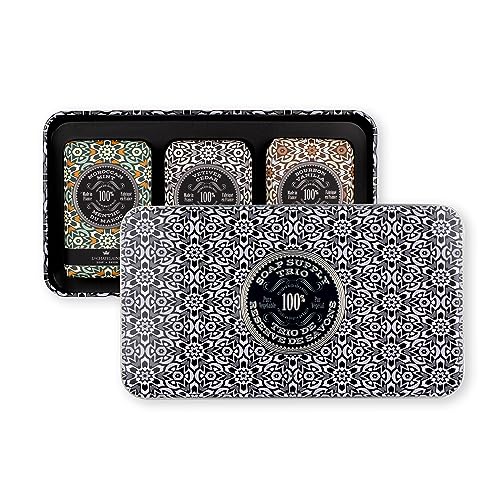 La Chatelaine Gray Mosaic Soap Trio