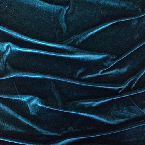 Teal velluto super morbido tessuto velour, abito
