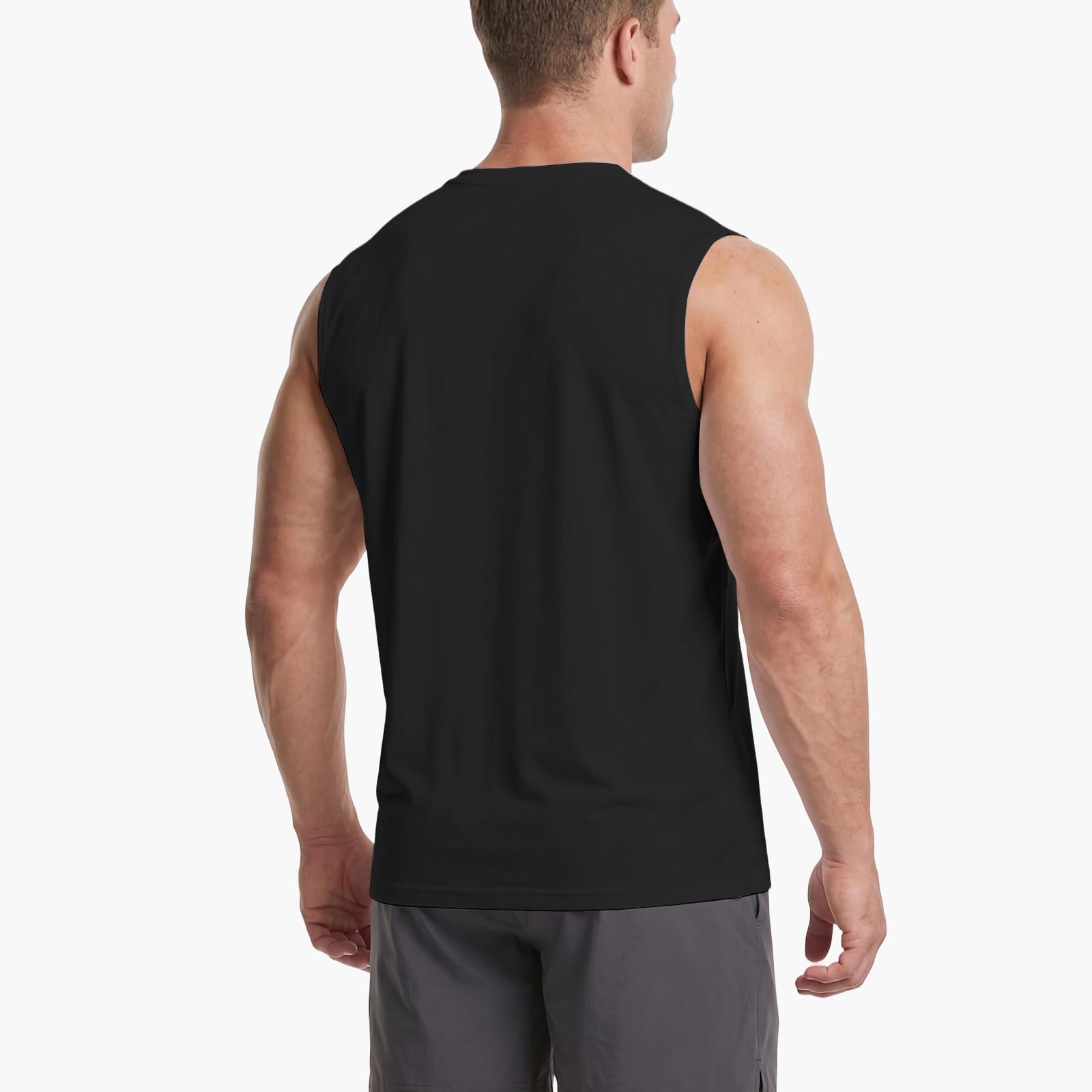 HYCOPROT Camiseta Sin Mangas Hombre Secado Rápido Muscle Tank Top Transpirable Absorbe Humedad Corte Holgado Fitness Gimnasio Running Entrenamiento Deportivo Casual Men Sleeveless Tops Workout Vest
