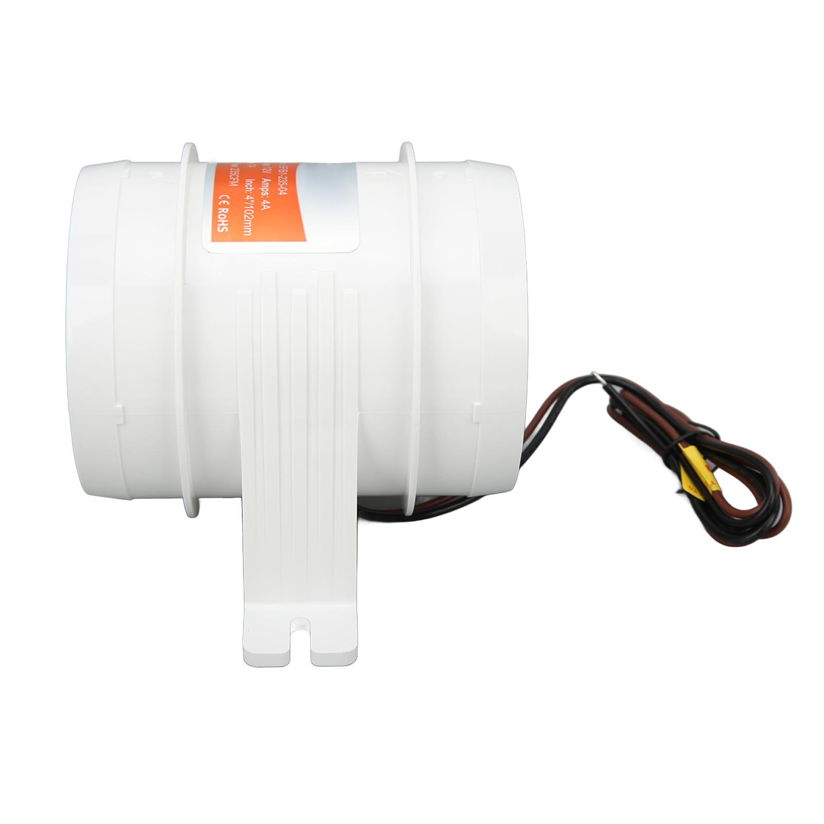Dilwe Ventilador de Ventilación Marina de Aire en Línea de 4 Pulgadas Ventilador Eléctrico Bilge 235cfm DC12V con Carcasa de ABS y Núcleo de Motor de Cobre para Barcos RVs Yates Salas de Máquinas