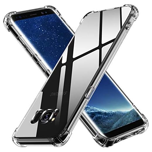 ivoler Funda para Samsung Galaxy S8, Carcasa Protectora Antigolpes Transparente con Cojín Esquina Parachoques, Suave TPU Silicona Caso Delgada Anti-Choques Case