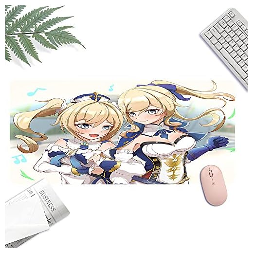 Genshin spelmusmatta stor musmatta anime cm gummibas för stabilt grepp – tvättbart tangentbord stor utökad musmatta för spel PC bärbar dator – 20_500 x 1200 x 3