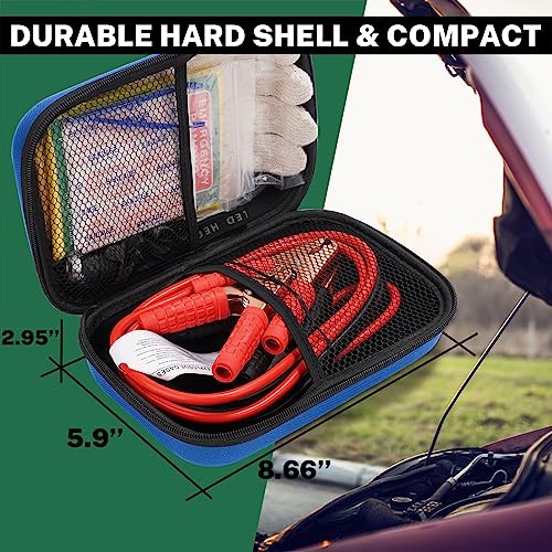 image for COOGEO Car Roadside Emergency Kit with Battery Jumper Cables,Car Acces