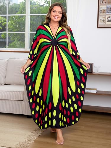 Image of Kaftan Dress for Women - Plus Size Caftan Maxi Beach Dress Moo Moos Loungewear, Swimsuit Cover Up for Beach, Pool or Vacation