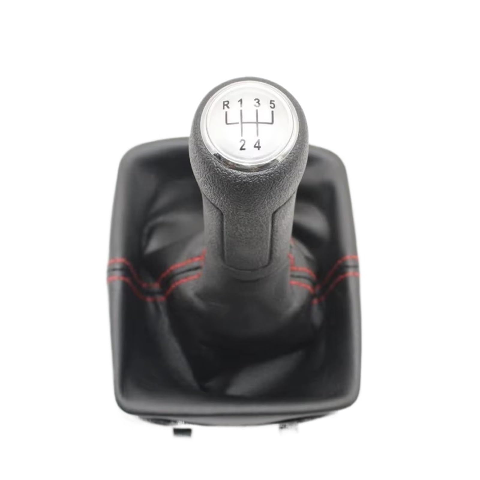 Rbevcrr One Color Car Shift Lever Knob For Vw For Polo For 9N 9N2 For Gti 2002-2010 5 Speed Gear Shift Knob Gaitor Leather Boot Stick Shifter Pen