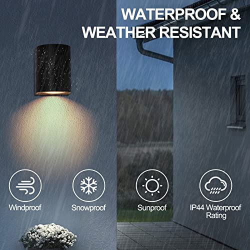 FUDESY 2-Pack Outdoor Down Wall Lights Main Powered, Outside Lights IP44 Waterproof Max 7W GU10 Exterior Wall Sconce - Image 4
