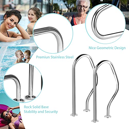 Baranda de acero inoxidable para piscina con kit e instalación miniatura 2