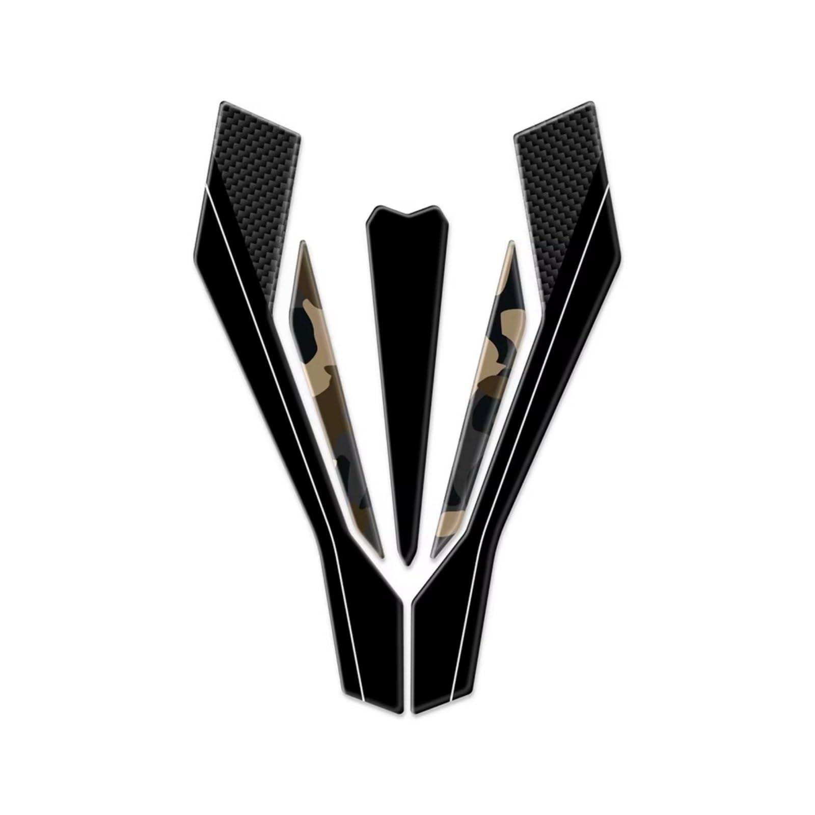 Cap Gas Tank Protector Compatible with Voge for Valico for 625DSX for DSX625 for DS625X 2025 Glossy Motorcycle Front Fairing Protector Sticker Solid Build
