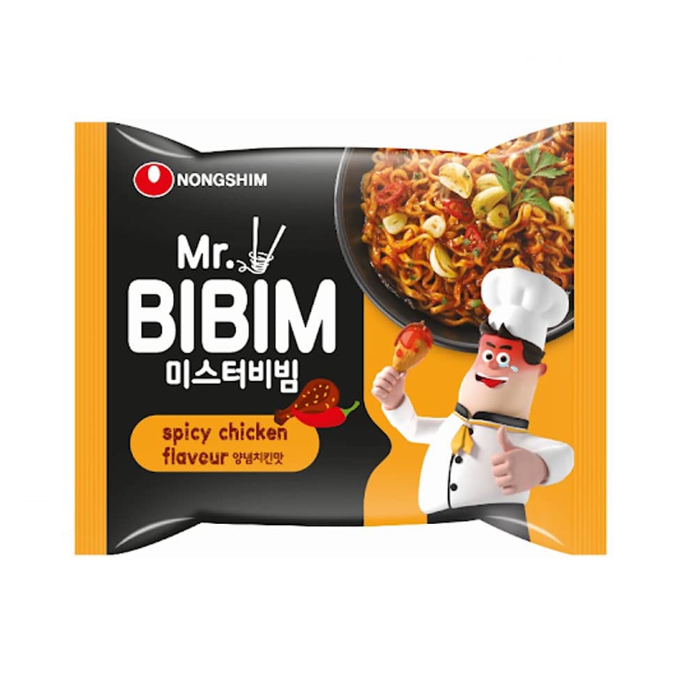 NongshimMr Bibim Spicy Chicken Flavor Korean Noodles 148 gm- Korean food Instant Noodles