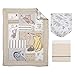 Disney Classic Pooh Hunny Fun with Piglet and Eeyore The Hundred Acre Woods Taupe 3 Piece Nursery Crib Bedding Set - Comforter, 100% Cotton Fitted Crib Sheet, and Crib Skirt