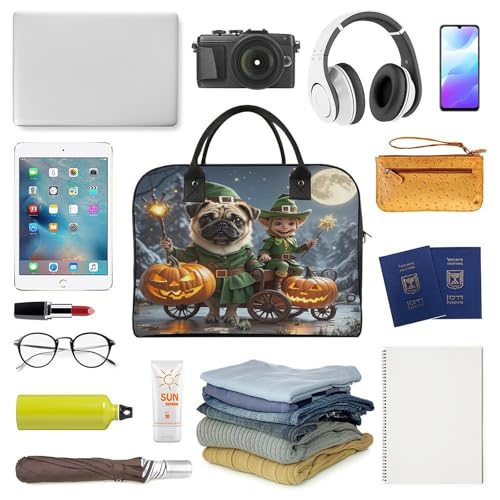 Bolso portátil con diseño de farol de calabaza para trabajo miniatura 5