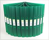12er Set Ringbuch A4 in frosted grün 2 Ringe 25mm von Q- Connect