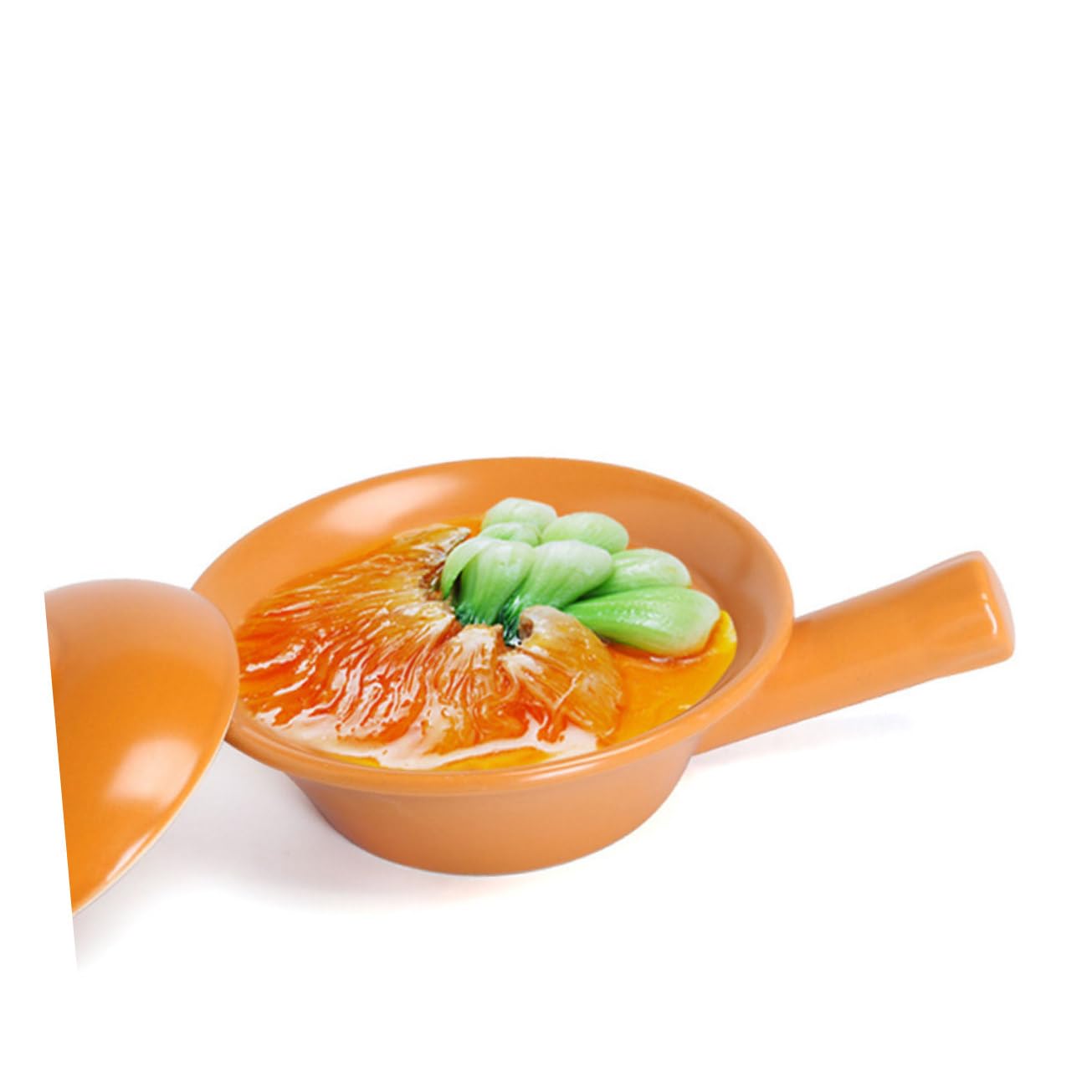STOBAZA Olla De Cerámica Grande Con Asa Para Cocinar En Estufa Resistente Ideal Para Sopa y Alimentos Infantiles