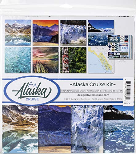 Reminisce Alaska Cruise Scrapbook Collection Kit, Multi Color Palette 12x12
