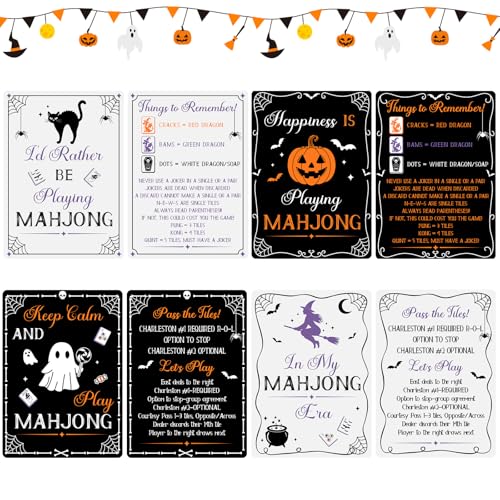 BrightRow 4 Mahjong Shuffler Tile Mixing Card, Spooky, Linear, Halloween