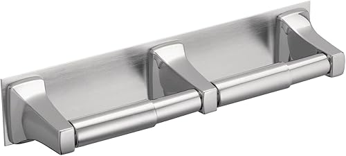 Moen Donner Chrome Commercial In-Line Soporte de papel higiénico de doble rollo para montaje en pared, R5580
