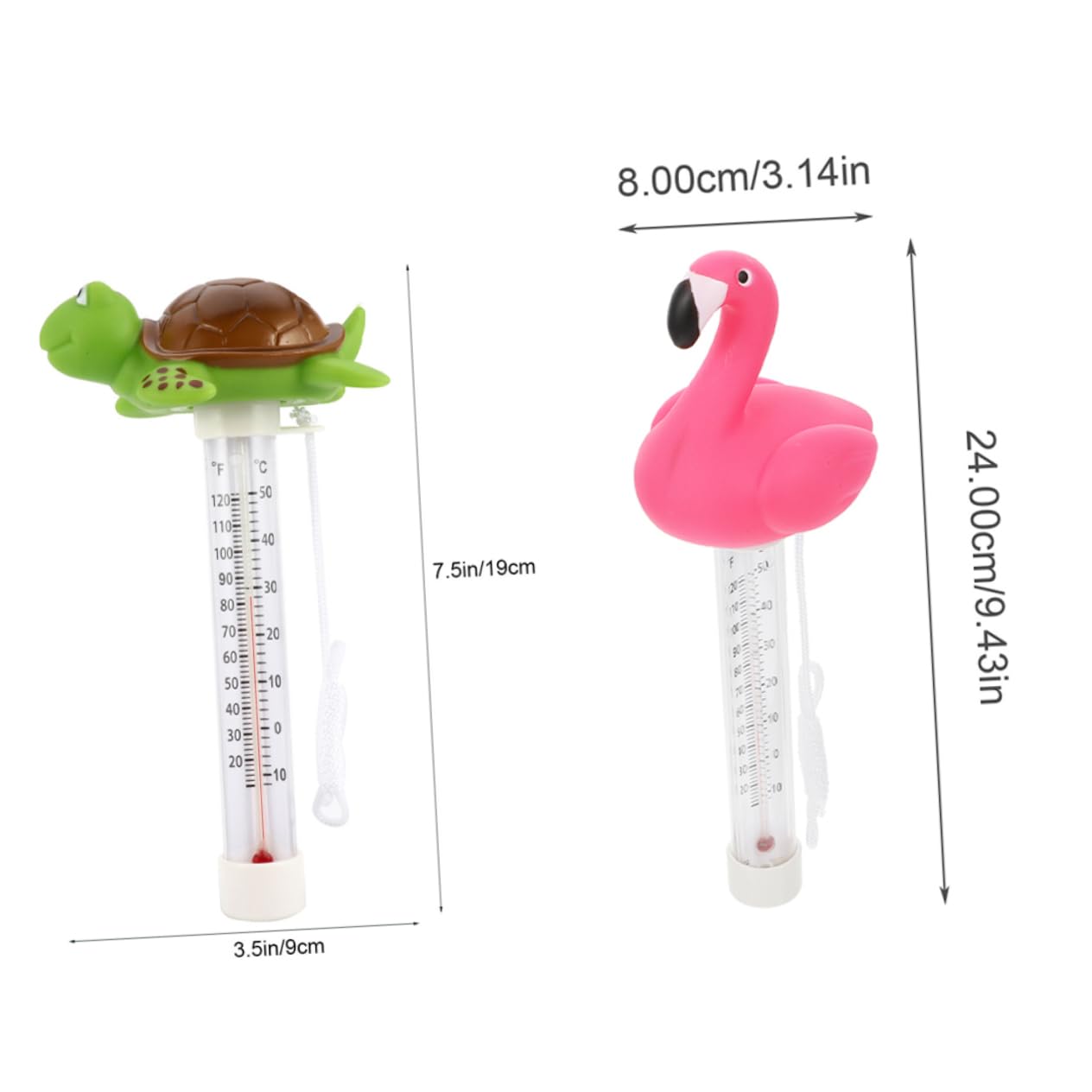 TOYANDONA 2 ensembles Thermomètre À Eau Flamingo Pour Piscines Spas Spa Pour Bain À Remous Piscine Flottant 2 pièces * 2