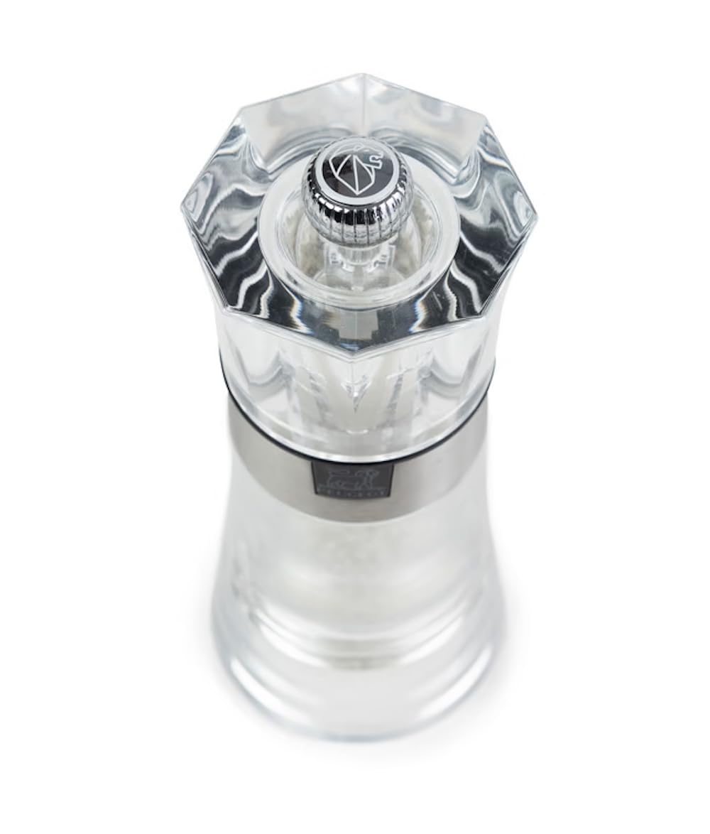 Peugeot Moulin à Poivre et Sel 11 cm Acryl Inox Transparent Fabrication Française