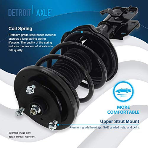 Image of Detroit Axle - 8pc Front End Suspension Kit for 2001-2005 Honda Civic 2001-2003 EL 2 Lower Control Arms 2 Lower Ball Joints 2 Ready Struts 2 Sway Bar End Links 2002 Replacement