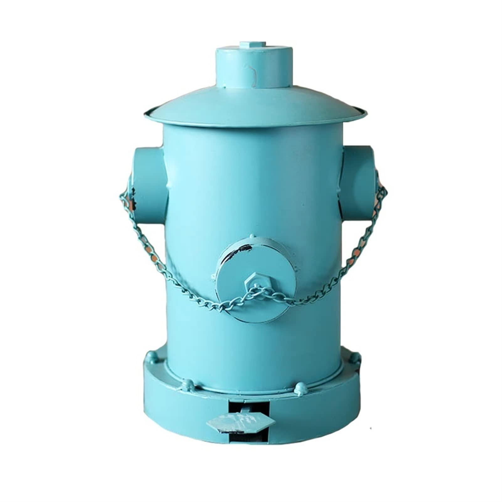 WXYZ Bins Industrial Dustbin Retro Commercial Metal Trash Can for Office Park Hotel Color Blue Size 26x42cm