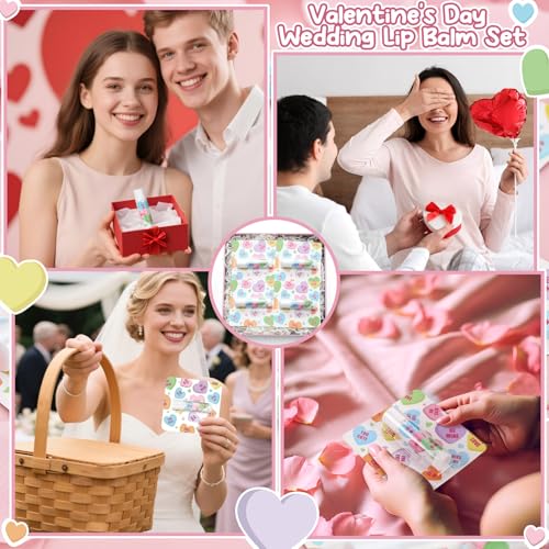 Image of 24 Pcs Valentine Lip Balm Bulk Gifts for Girls, Party Favors, Classroom Rewards, Travel Size Lip Moisturizer, Pride Month Exchange Bridal Pink Heart True Love
