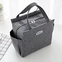 PIKFOS Adult Kids Thermal Insulated Lunch Bag Picnic Work Lunch Box Cool Bag Food Storage, Portable Cooler Thermal Food Carrier Bag (Multi)