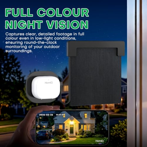 HomiQ Solar Window Security Camera, Indoor Cam with Rechargeable Battery - image 5