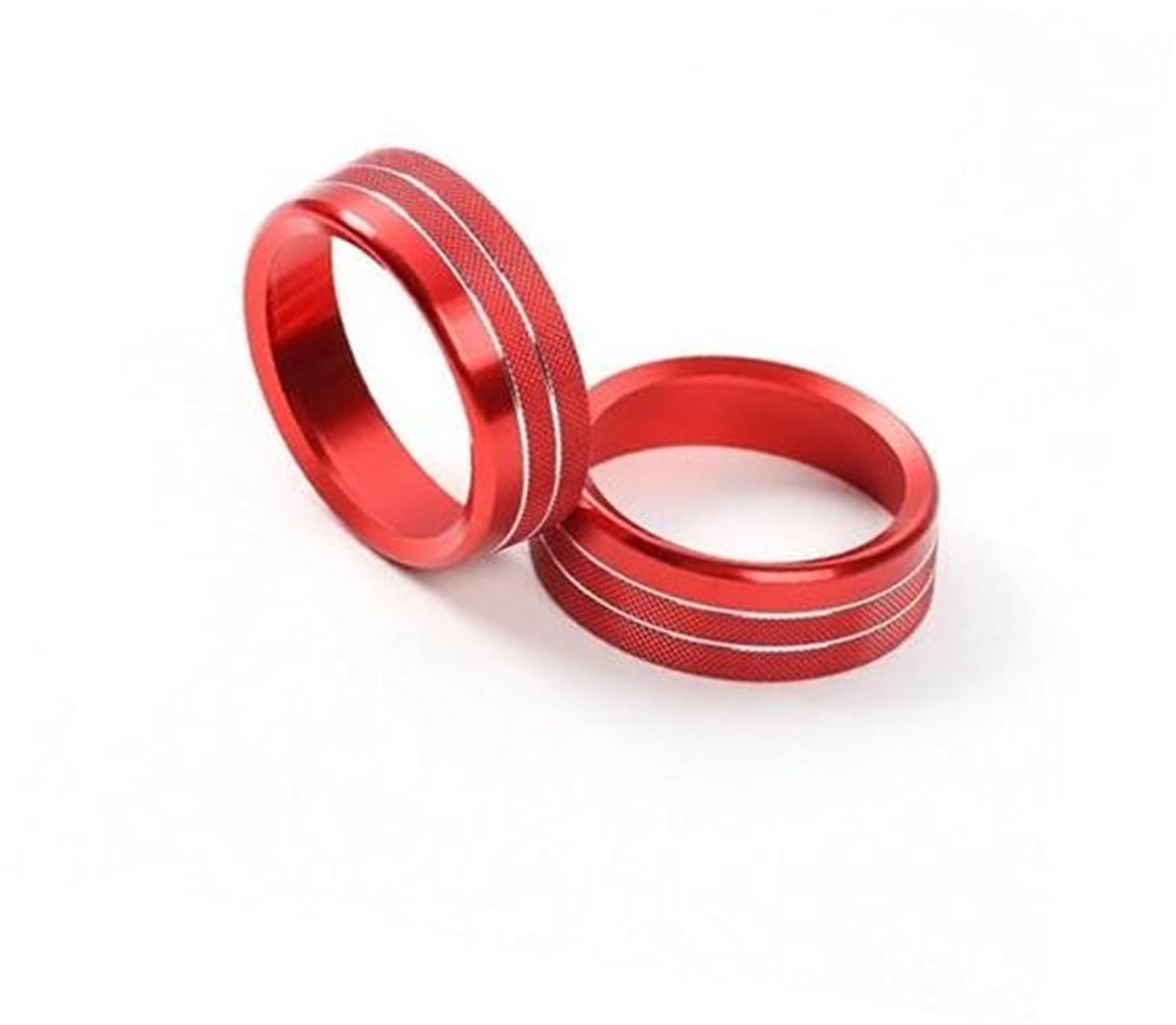 Auto Button stickers Parts, for Mustang, 2015 2016 2017 2018 2019 2pcs Car Aluminum Radio Switch Volume Adjustment Knob Trim Cover Car Multimedia Button Cover(BLACK color1)