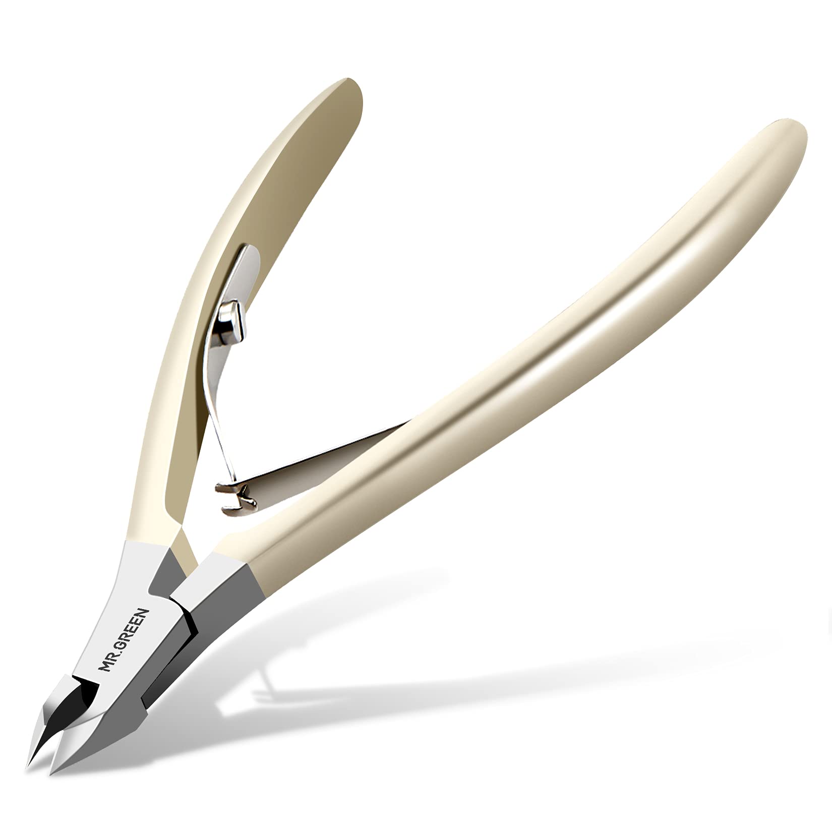 MR.GREEN Cuticle Nippers Gorgeous Colorful Cuticle Scissors Nail Manicure Clippers Trimmer Dead Skin Remover Cutters Beauty Tool (Nickel Pearl)