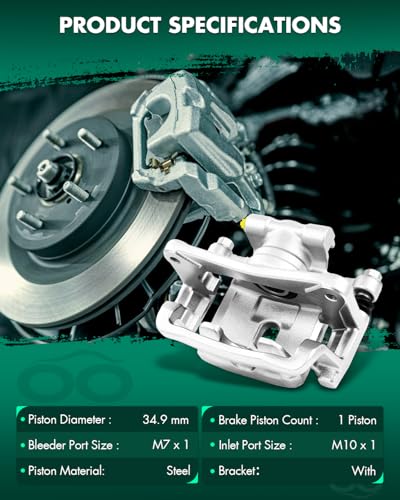Image of SCITOO Rear Driver & Passenger Side Disc Brake Calipers 19-B3492 19-B3493 Compatible For Mitsubishi For Eclipse 2006-2012,For Mitsubishi For Galant 2007-2009,With Bracket 2PCS