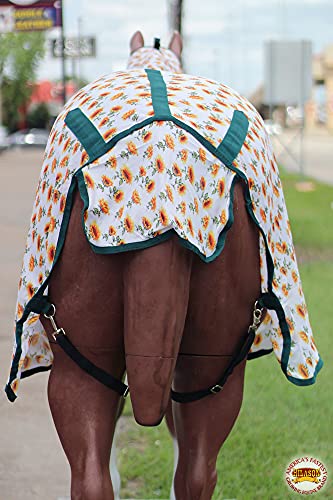 Image of HILASON Horse Fly Sheet UV Protect Breathable Mesh Bug Mosquito Spring | Summer Horse Rug | Fly Rug