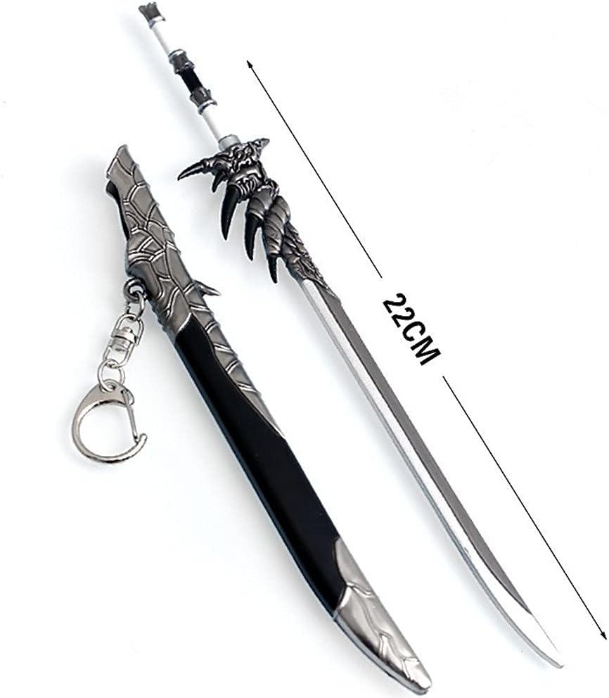 Collection Monster Hunter World Iceborne Metal Monster Rathalos Metal Model Action Figure Arts Toys Keychain Party Gift (Gun Color)