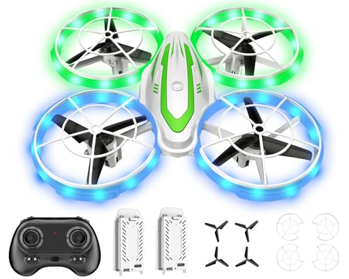 Mini Drone for Kids Beginners, RC Quadcopter Drone with Colorful Light, One Key Start, Altitude Hold, Headless Mode, 3D Flips, Indoor RC Helicopter...