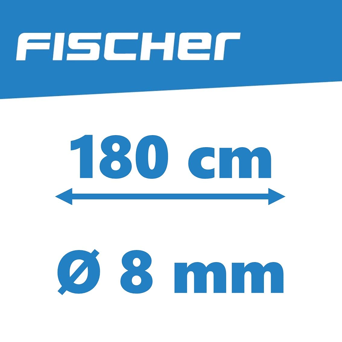 Fischer Zamek spiralny, długość 180 cm, średnica 8 mm