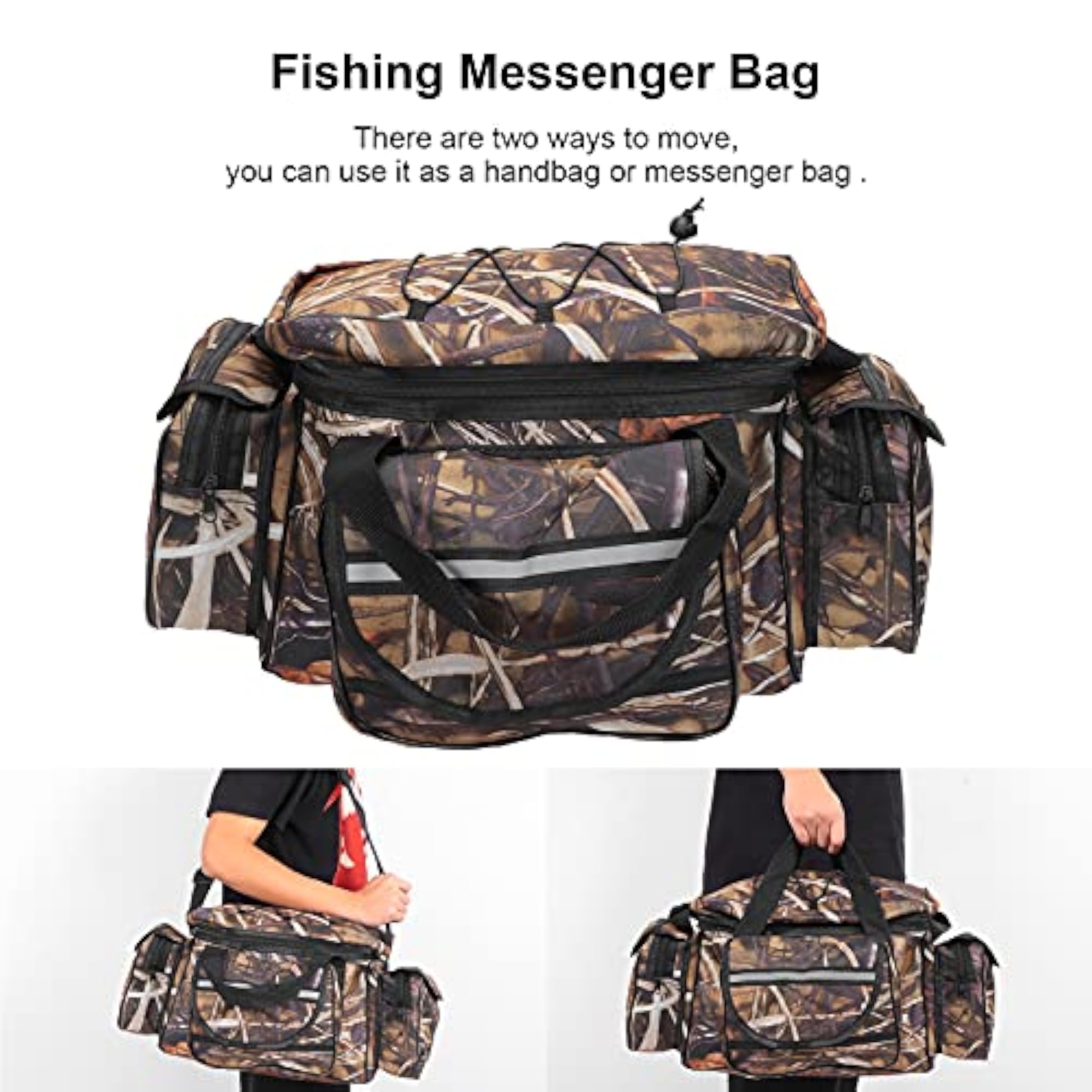 Fishing Tool Bag, Large Capacity Fishing Messenger Bag