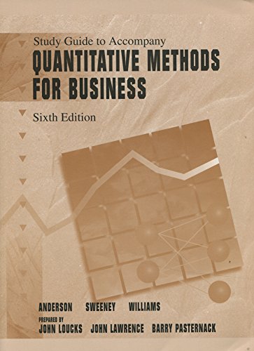 Quantitative Methods for Business 0314049738 Book Cover
