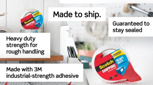 Image of Scotch Sure Start Packing Tape, Clear, Quiet Unwind and Easy Start, Moving Supplies, 1.88 inch x 22.2 Yard, 2 Tape Rolls with Dispensers