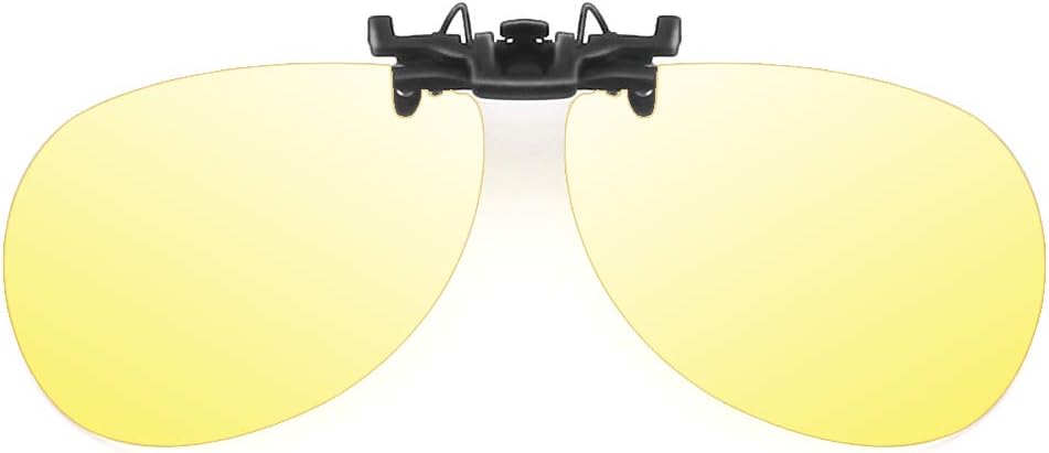 Blue Light Blocking Computer Glasses Video Gaming Glasses for Rx Frames (Aviator Clip-on)