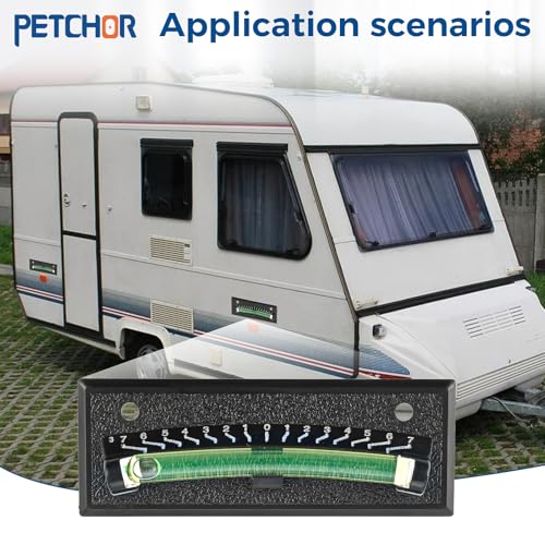 Image of 2PCS RV Graduated Bubble Level, Stick On Leveling System for Camper, Trailer, Motorhome & Caravan, High Visibility RV Bubble Level with Adhesive Mount
