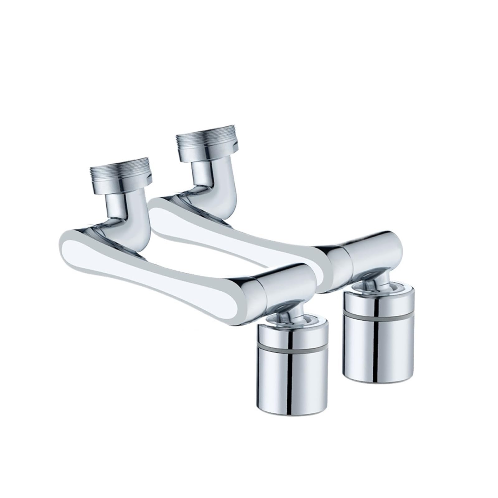 Cxfjshewcv Two Mode 1440 X 2 New Metal Copper Universal 1440° Rotate Faucet Aerator Extender Splash Filter Faucets Bubbler Nozzle 1080° 360° Sprayer Kitchen(Two Mode 1440 X 2)